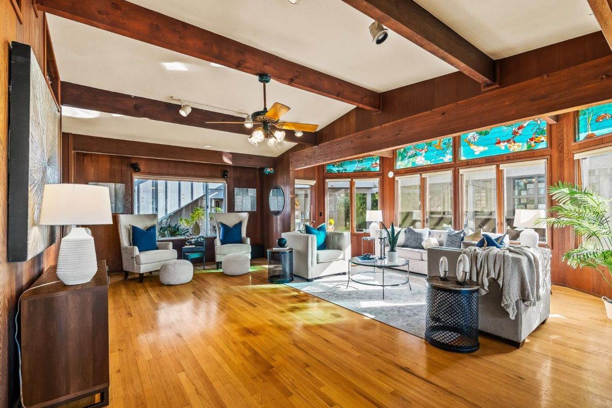 Interior, Living room, Wooden Beams, Wood Texture Flooring