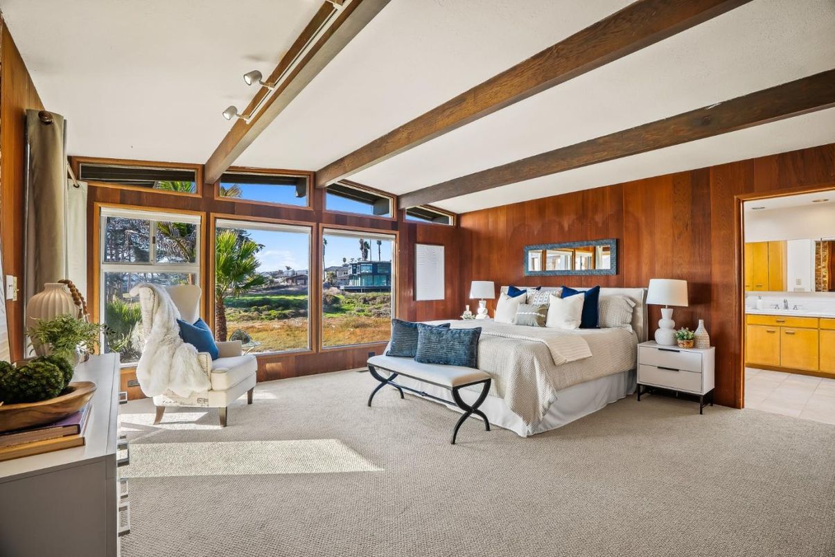 Bedroom, Interior, Wooden Beams, Wooden Walls