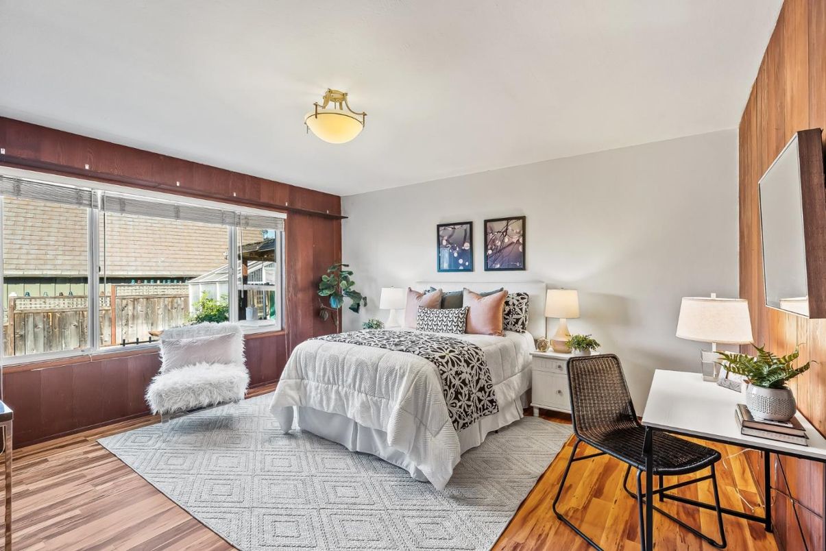 Bedroom, Home Office, Interior, Wood Texture Flooring