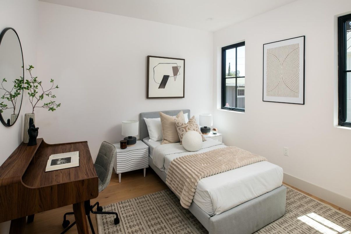 Bedroom, Home Office, Interior, Wood Texture Flooring