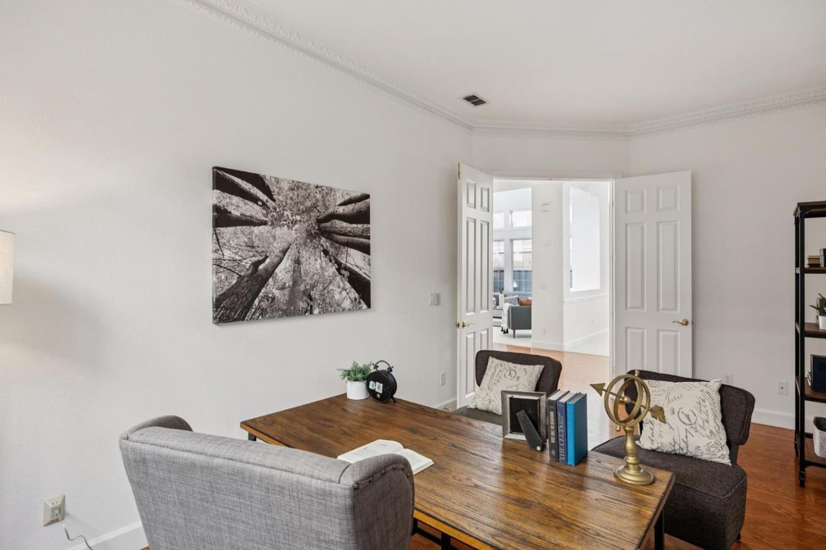 Home Office, Interior, Wood Texture Flooring