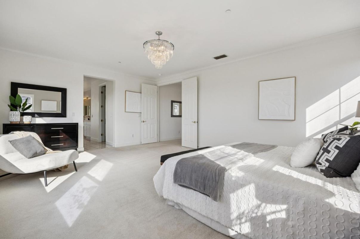 Bedroom, Chandelier, Interior