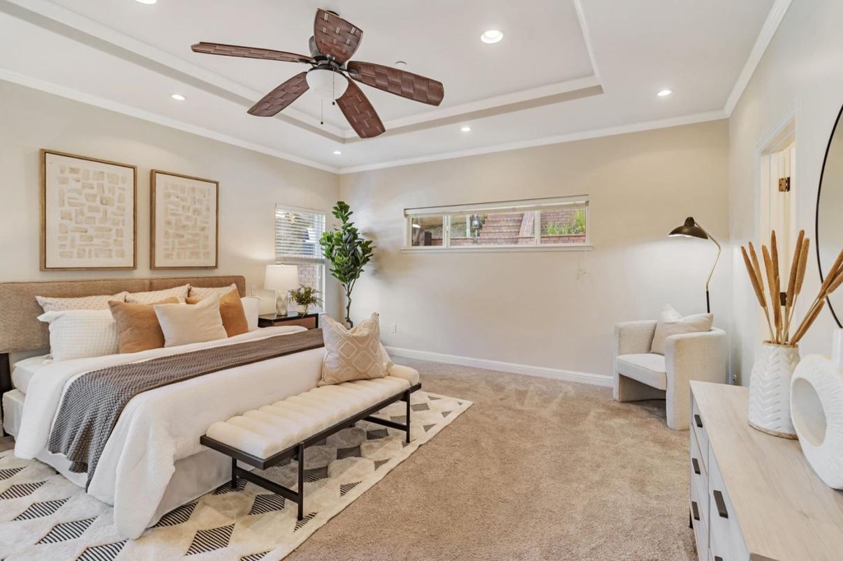 Bedroom, Interior, Recessed Lighting