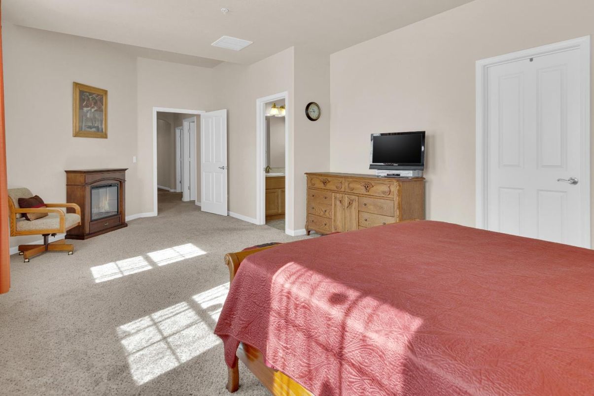 Bedroom, Fireplace, Interior