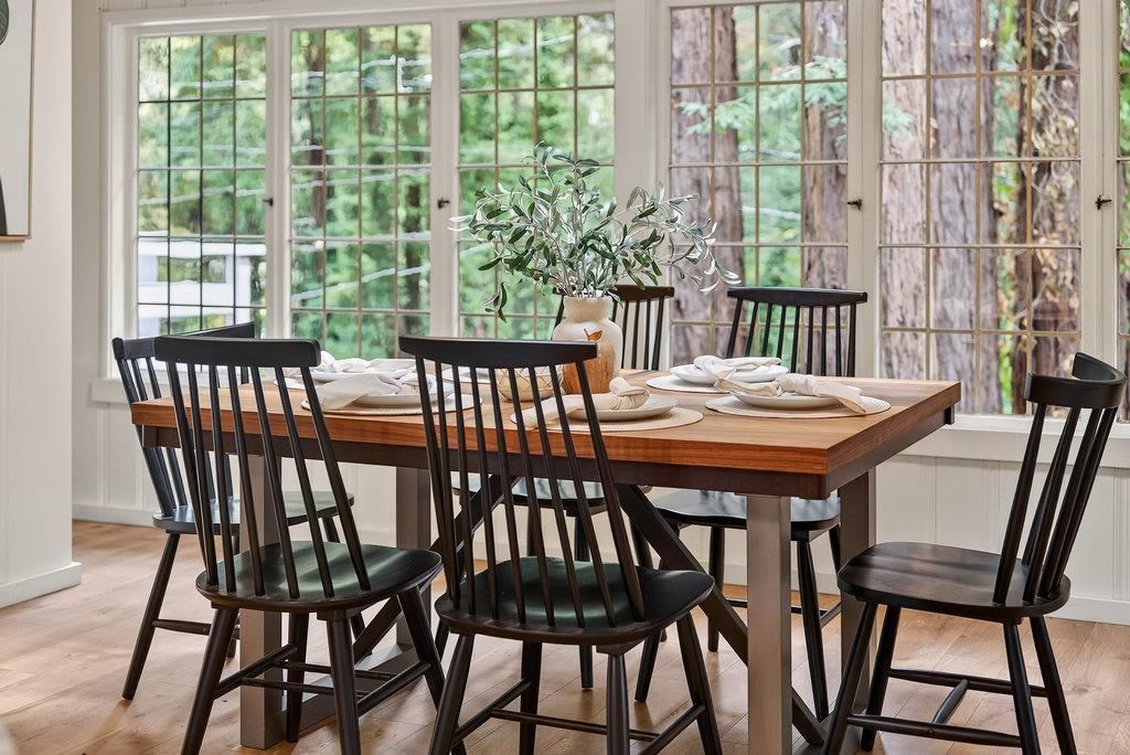 Dining room, Interior, Wood Texture Flooring