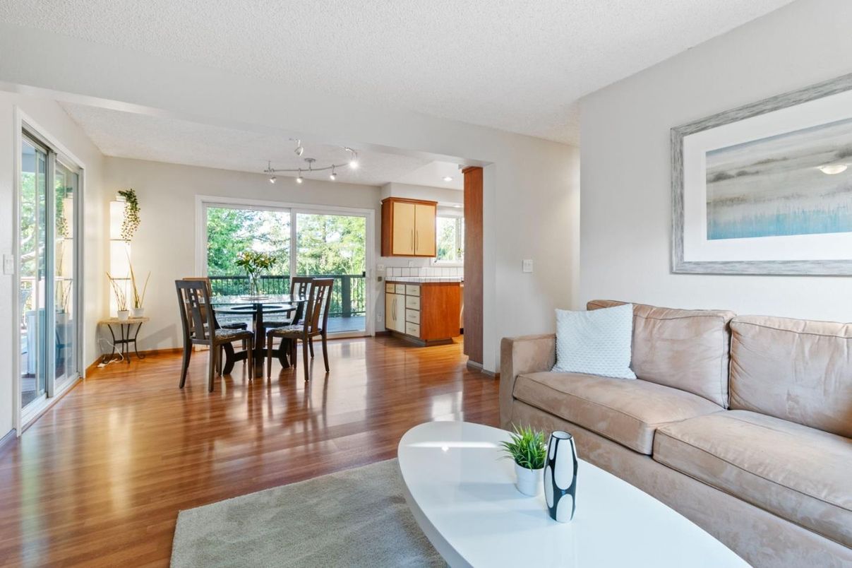 Dining room, Interior, Kitchen, Living room, Recessed Lighting, Wood Texture Flooring