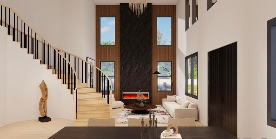 Fireplace, Interior, Living room, Wood Texture Flooring