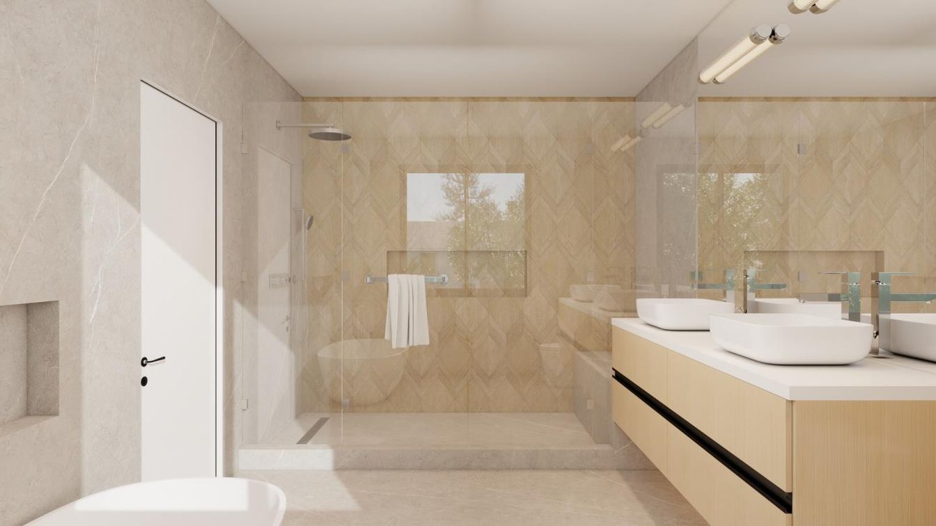 Bathroom, Glass Shower, Interior