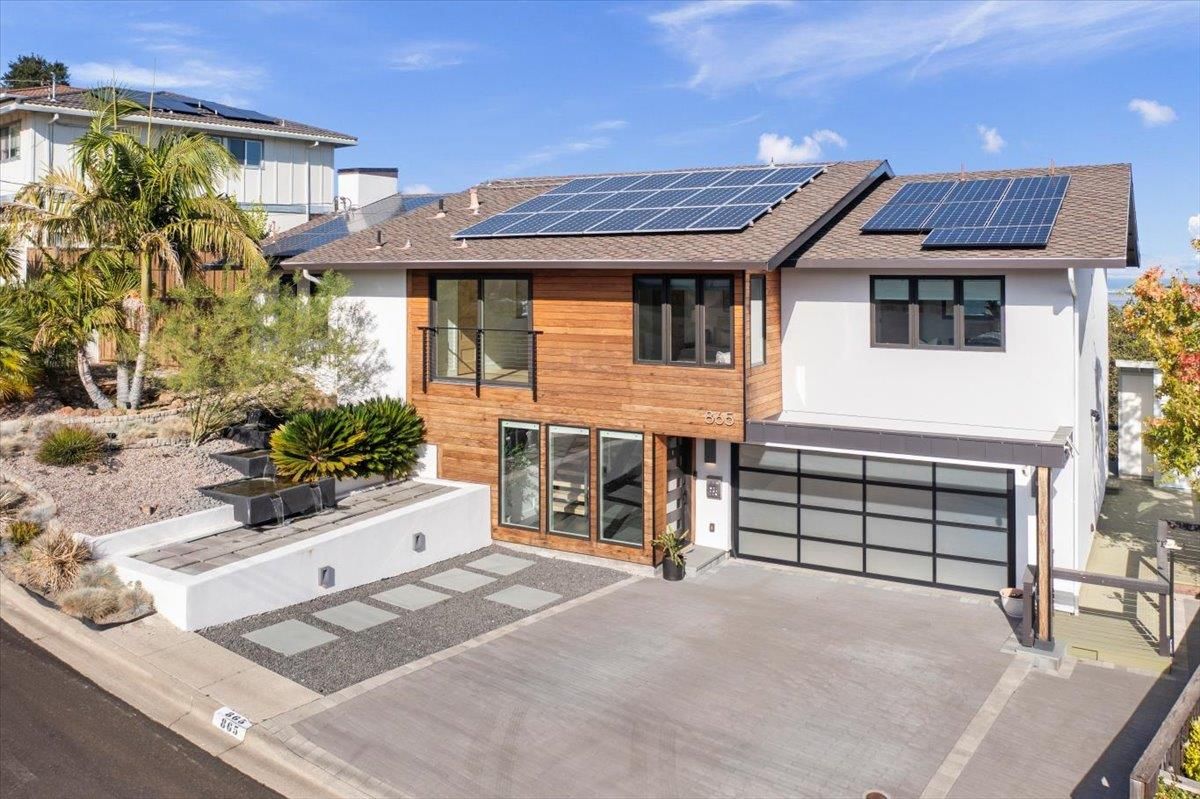 Attached, Exterior, Facade, Solar Panels, Modern