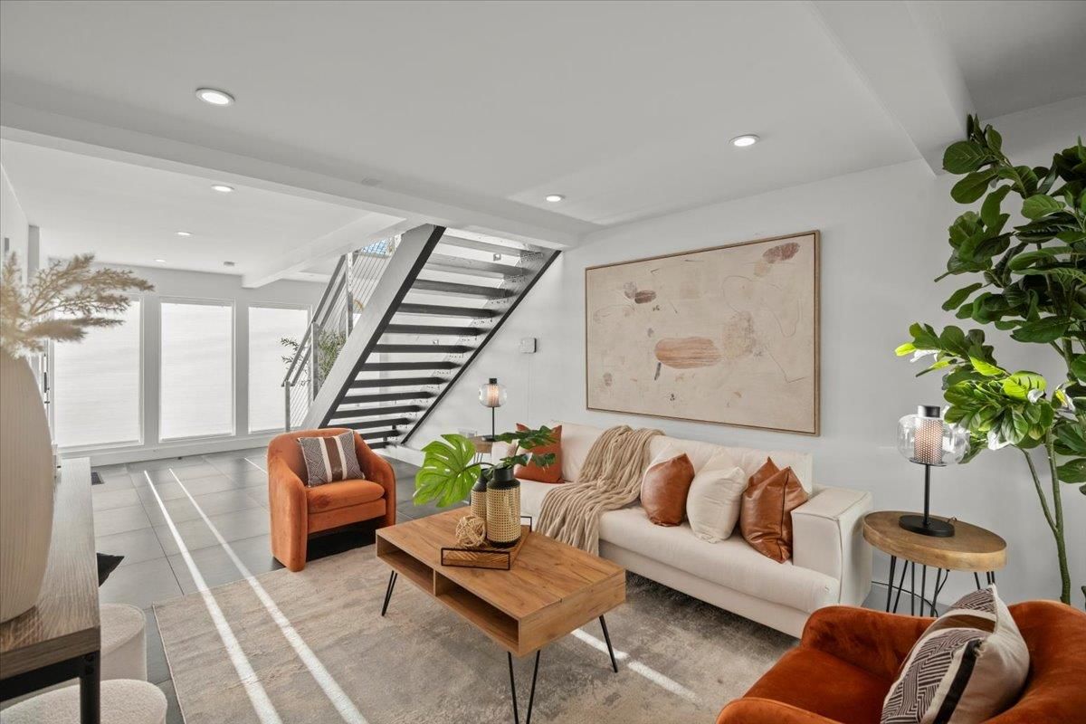 Interior, Living room, Recessed Lighting