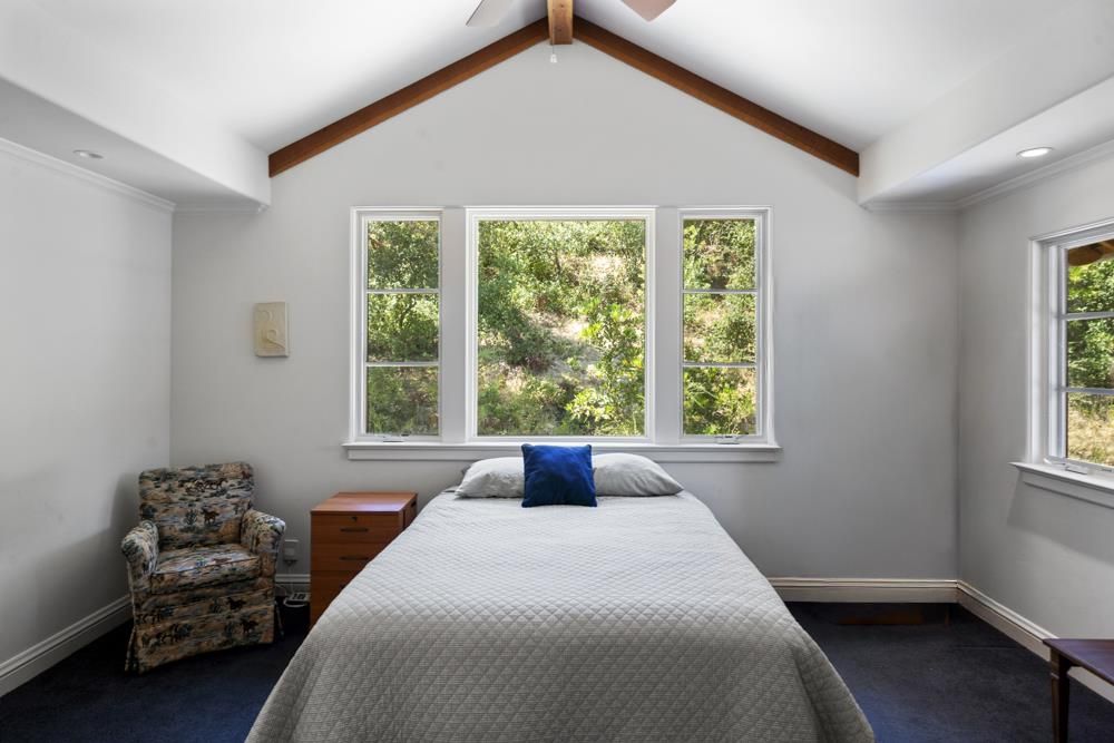 Bedroom, Interior, Recessed Lighting, Wooden Beams