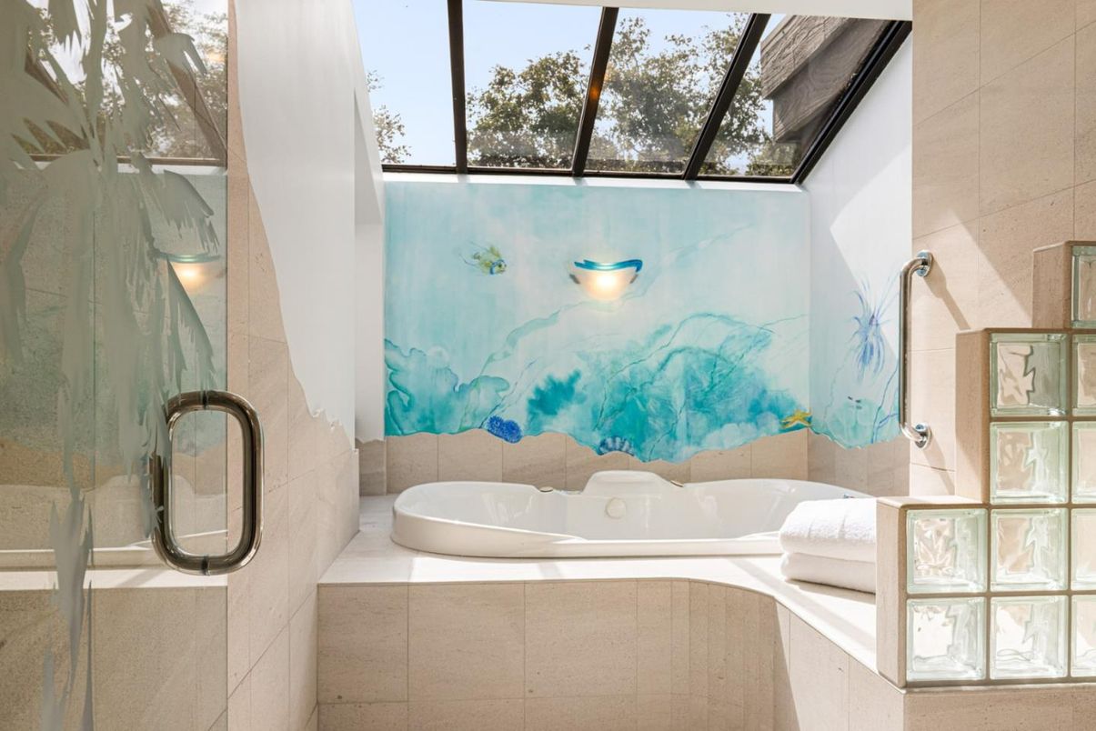 Bathroom, Glass Ceilings, Glass Shower, Interior