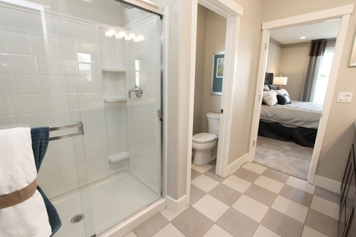 Bathroom, Bedroom, Glass Shower, Interior, Recessed Lighting