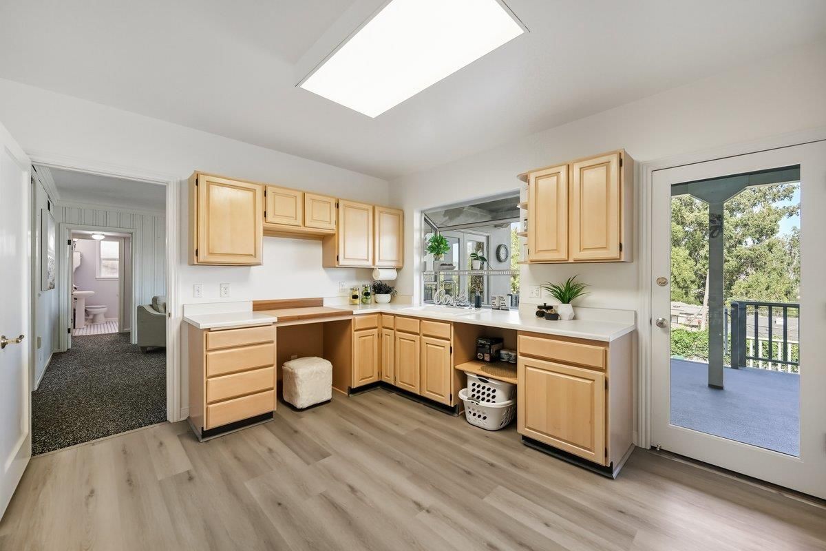 Interior, Kitchen, Wood Texture Flooring