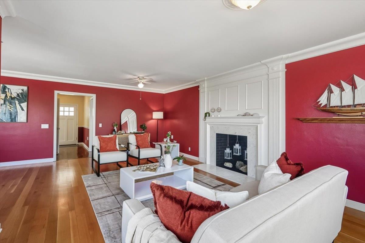 Fireplace, Interior, Living room, Wood Texture Flooring