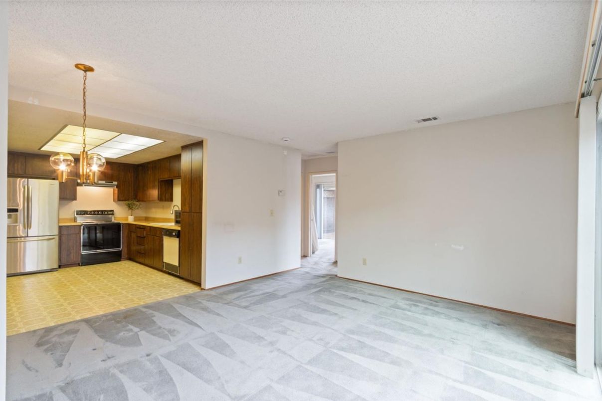 Chandelier, Empty room, Interior, Kitchen, Pendant Lights