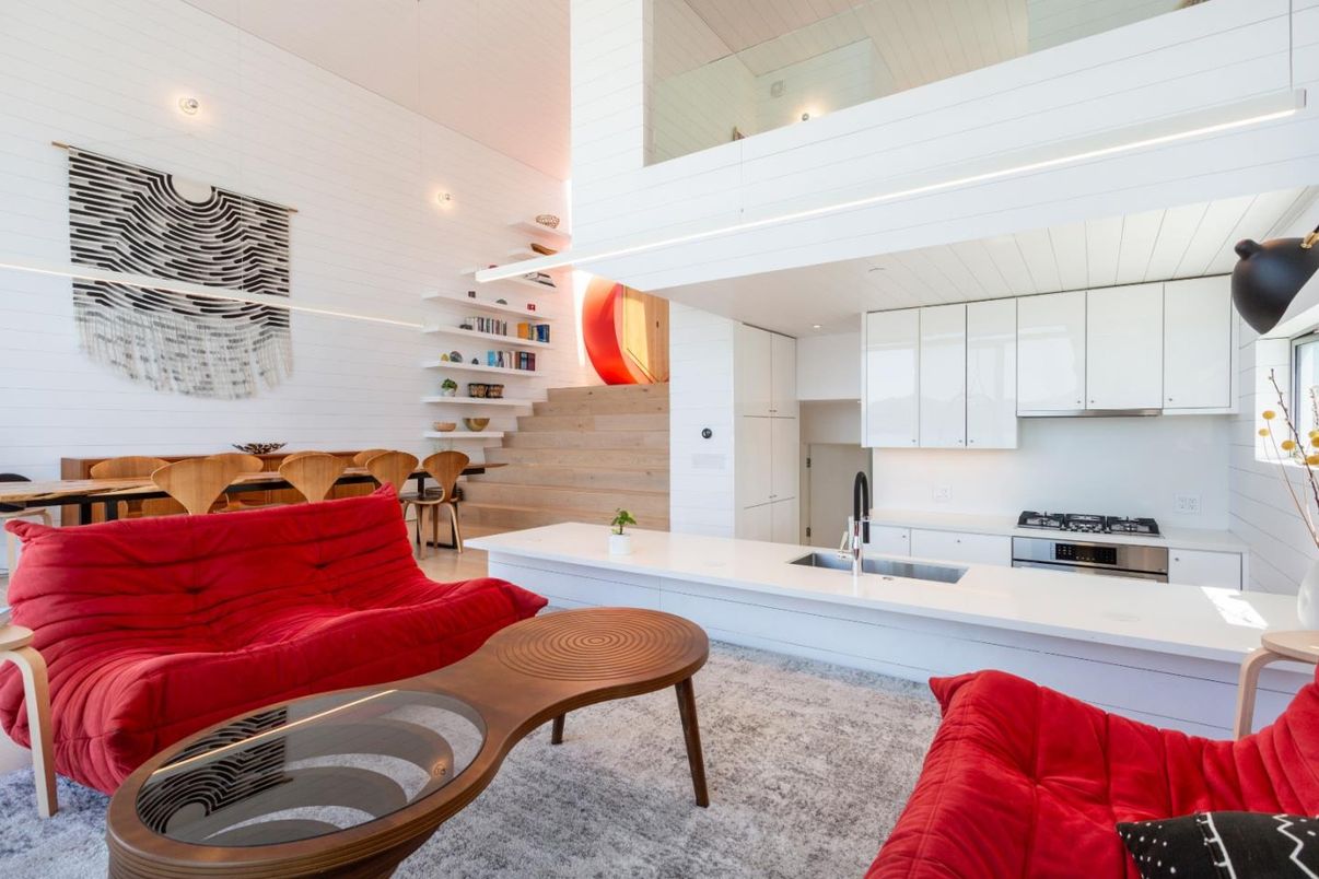 Dining room, Interior, Kitchen, Living room, Recessed Lighting