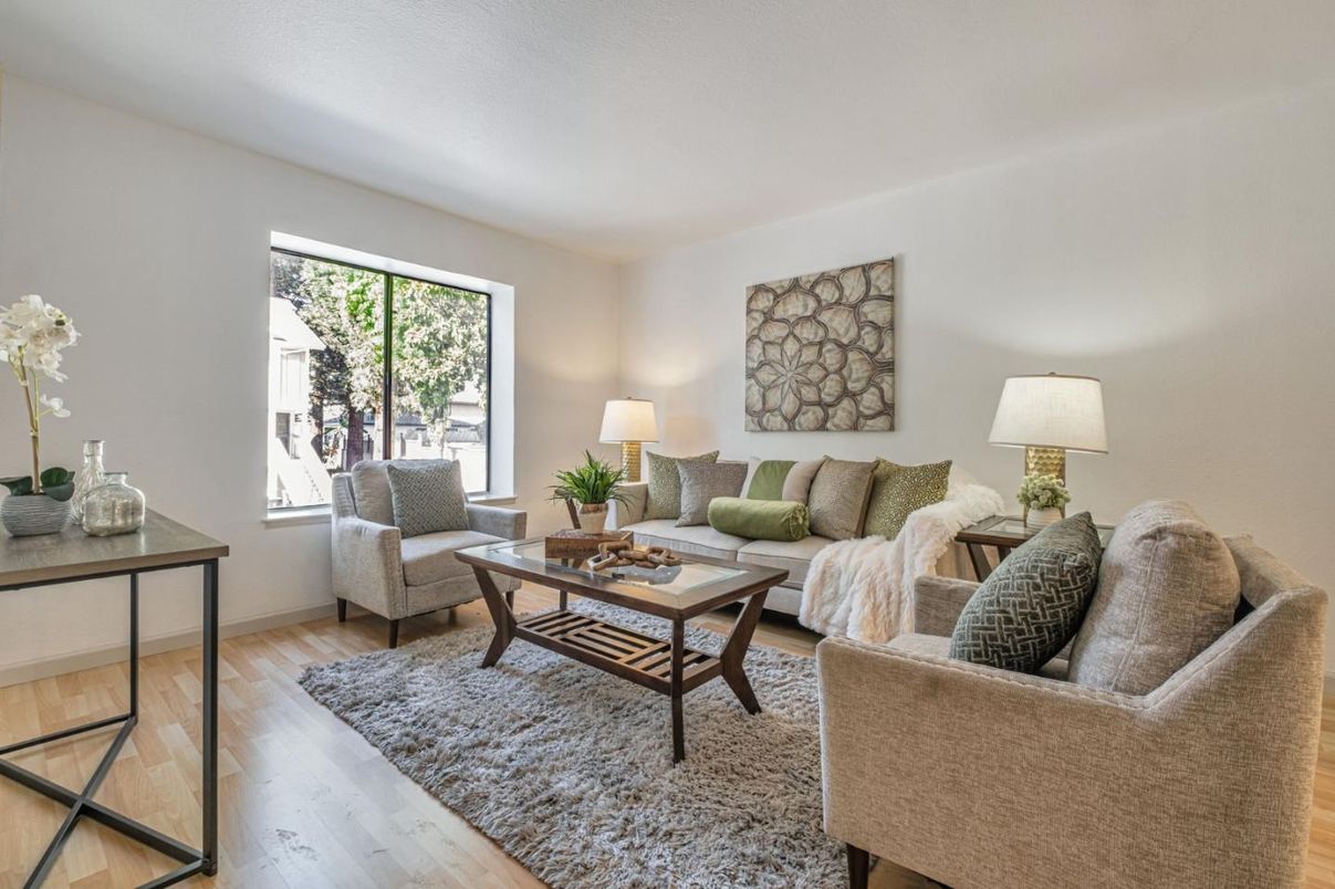 Interior, Living room, Stone Walls, Wood Texture Flooring