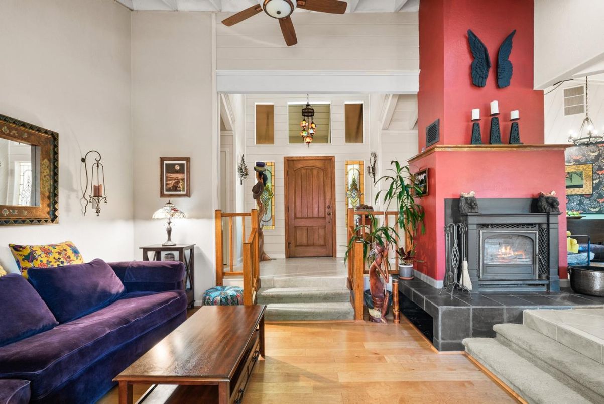 Fireplace, Interior, Living room, Wood Texture Flooring