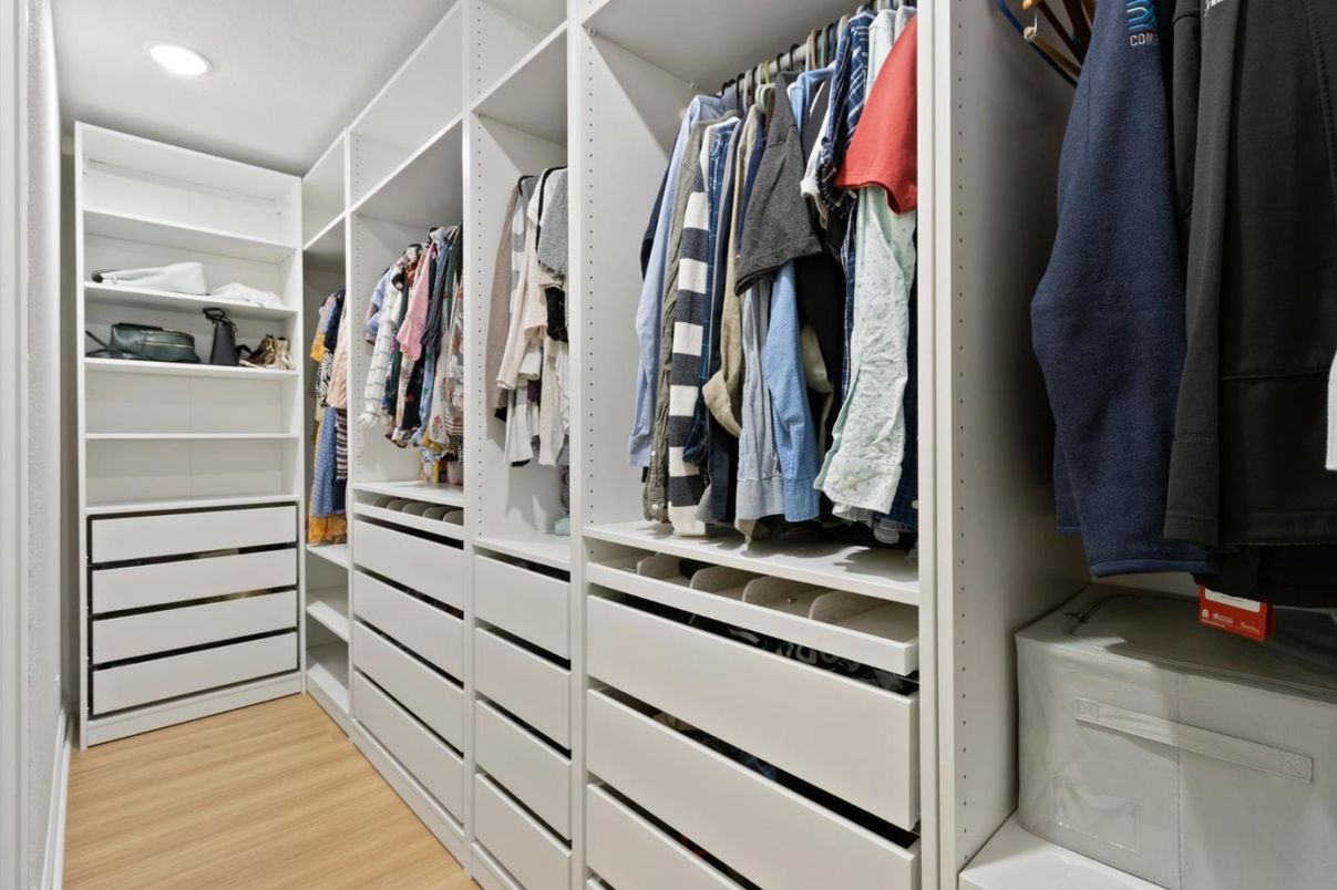 Interior, Recessed Lighting, Walk-in Closets, Wood Texture Flooring