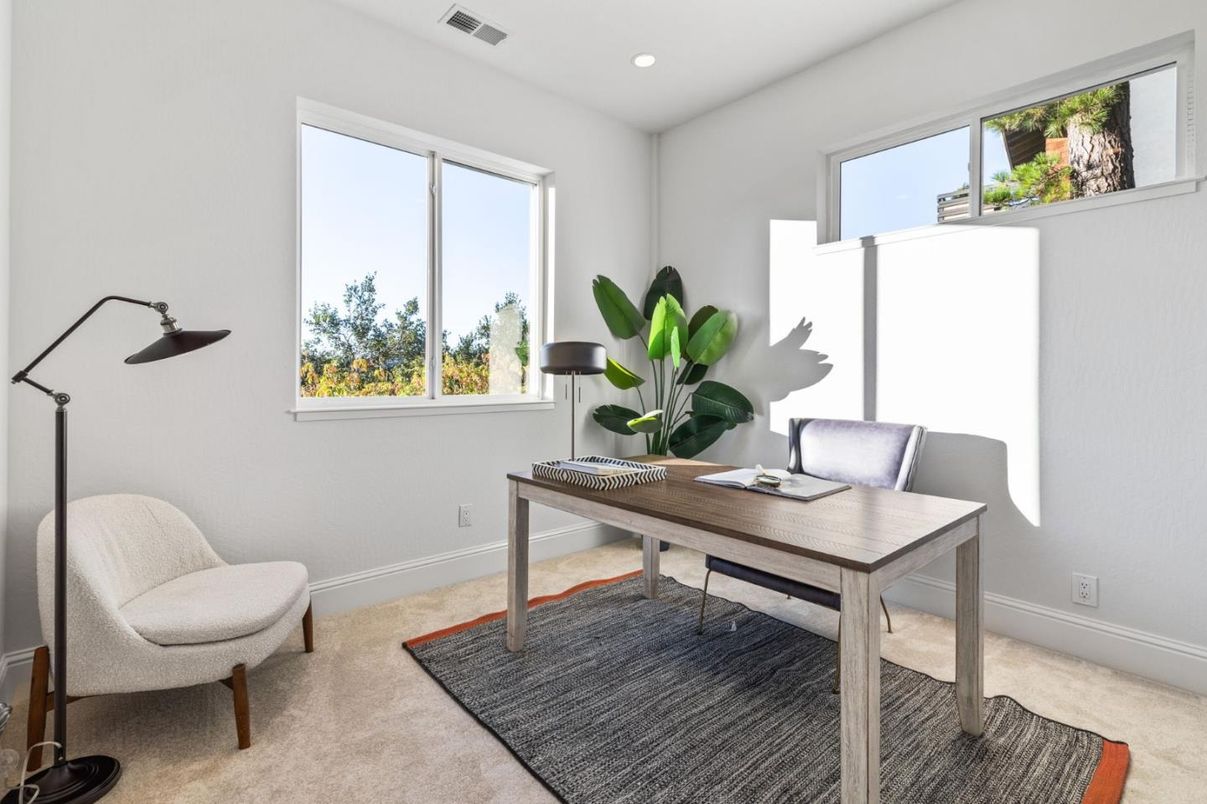 Home Office, Interior, Recessed Lighting