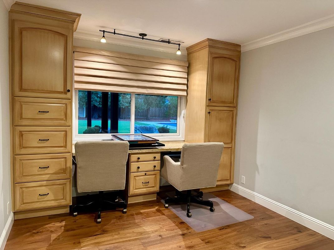 Home Office, Interior, Wood Texture Flooring