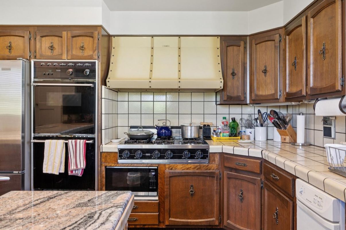 Interior, Kitchen, Stainless Steel Appliances, Tile Countertops