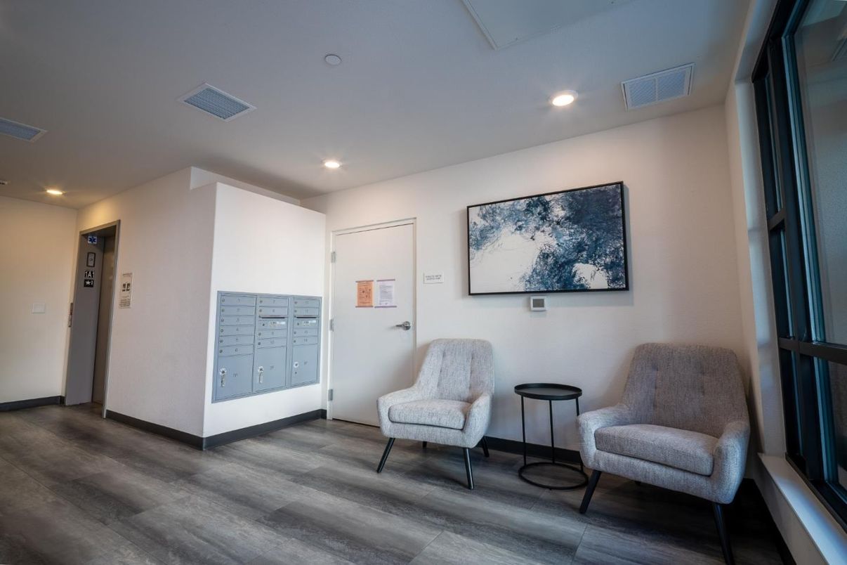 Elevator, Interior, Recessed Lighting, Wood Texture Flooring