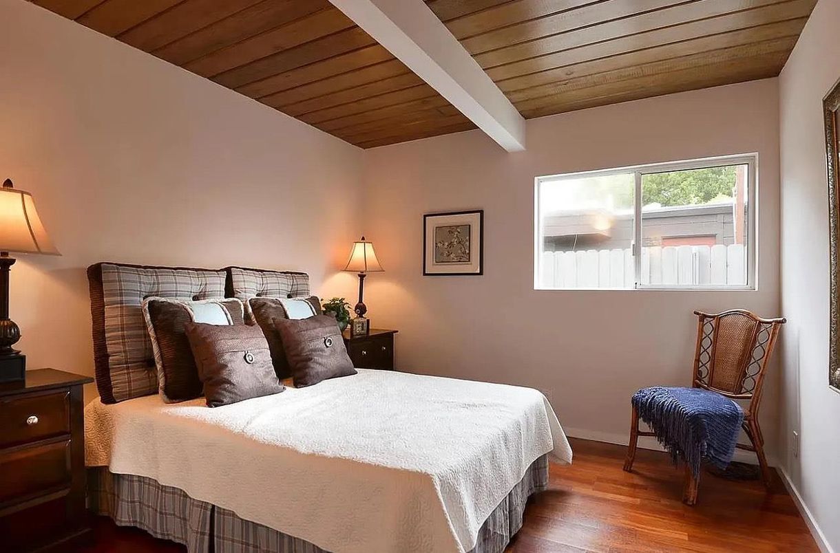 Bedroom, Interior, Wooden Ceilings, Wood Texture Flooring