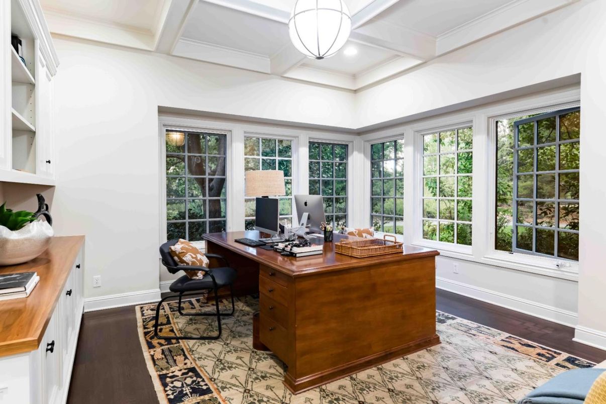 Home Office, Interior, Wood Texture Flooring