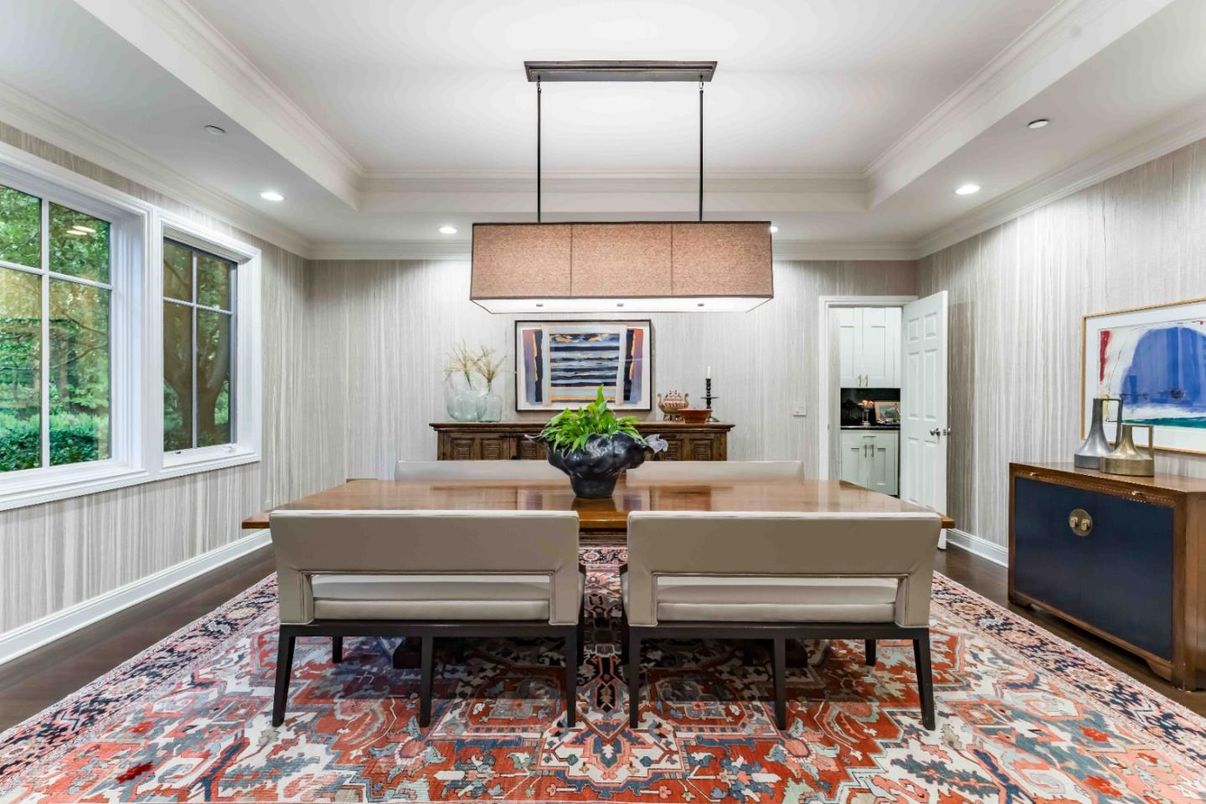 Interior, Pendant Lights, Recessed Lighting, Wood Texture Flooring