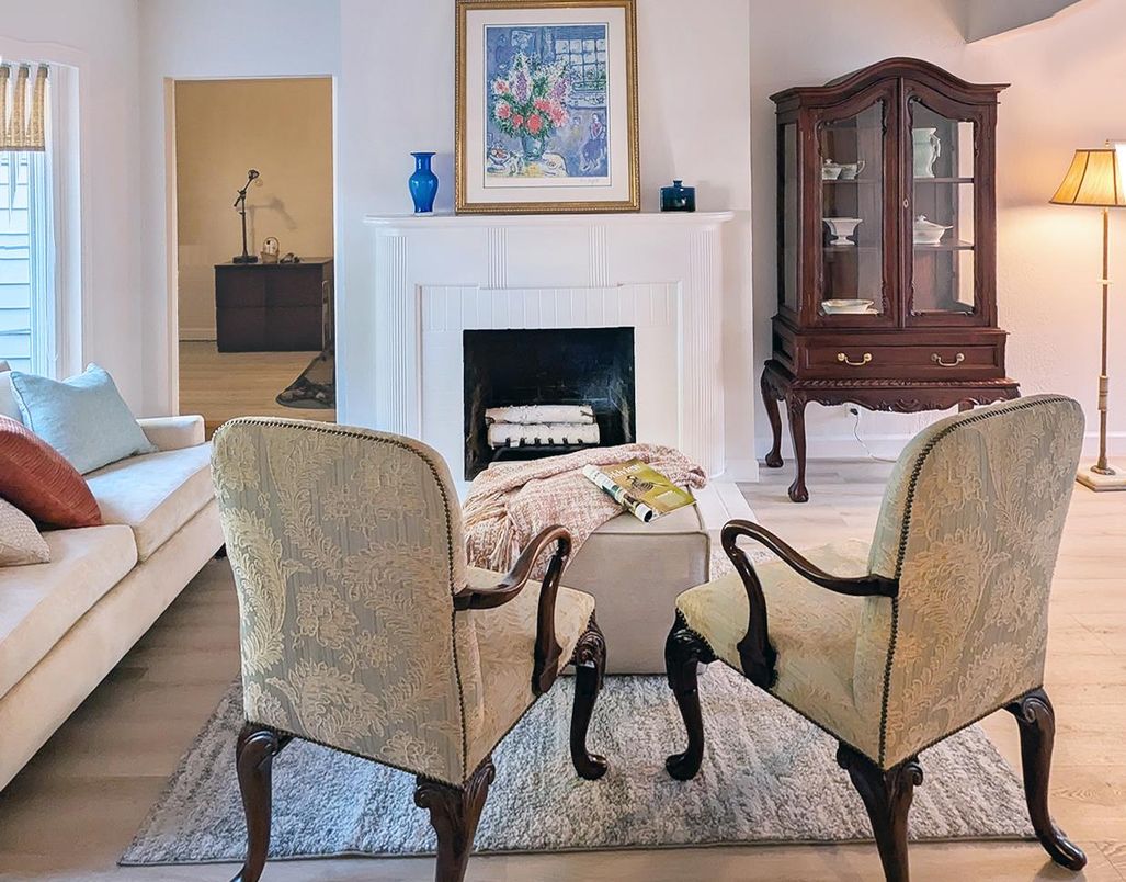Fireplace, Interior, Wood Texture Flooring