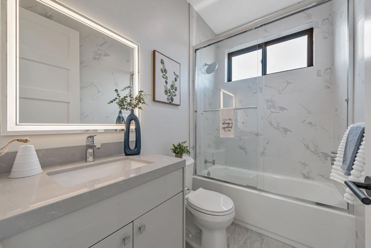 Bathroom, Glass Shower, Interior, Marble Walls