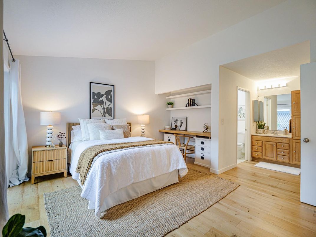 Bedroom, Interior, Wood Texture Flooring
