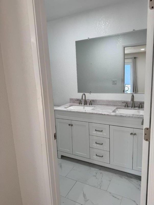 Bathroom, Dual Sink Vanities, Interior, Marble