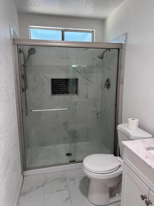 Bathroom, Glass Shower, Interior, Marble, Marble Walls