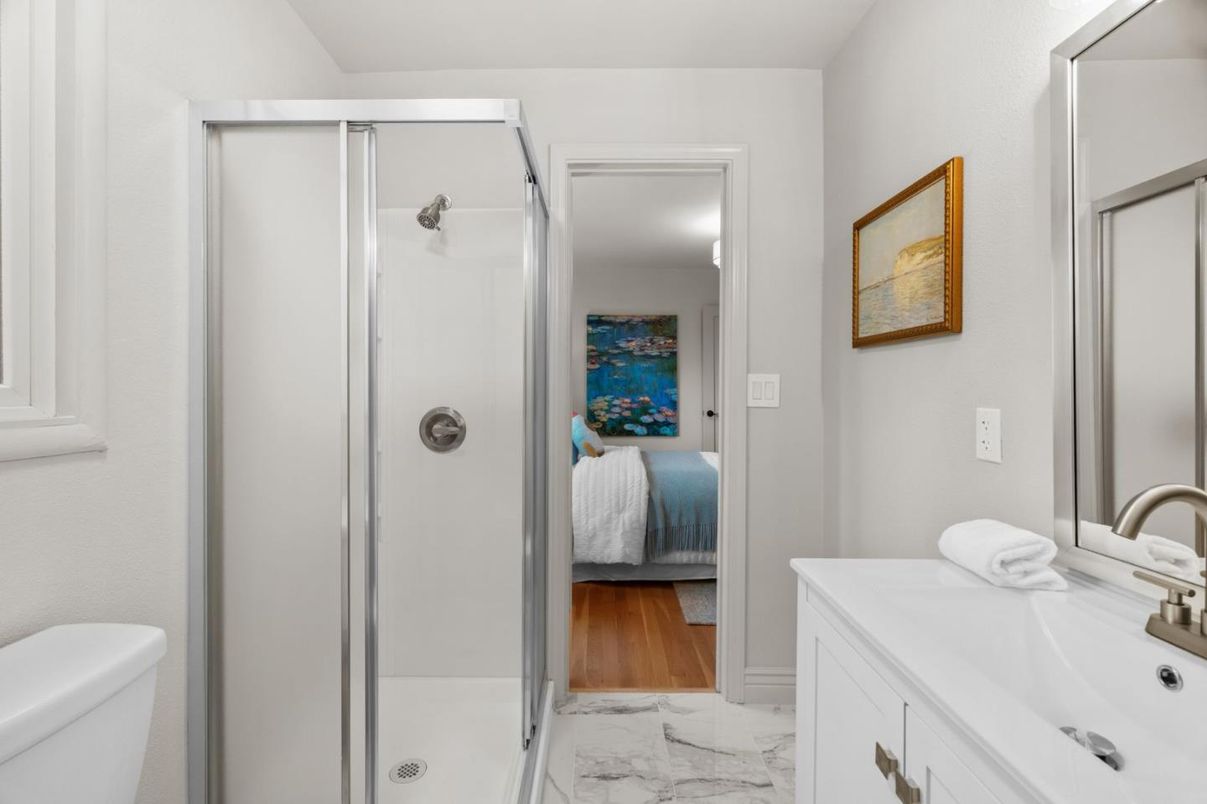 Bathroom, Glass Shower, Interior, Marble