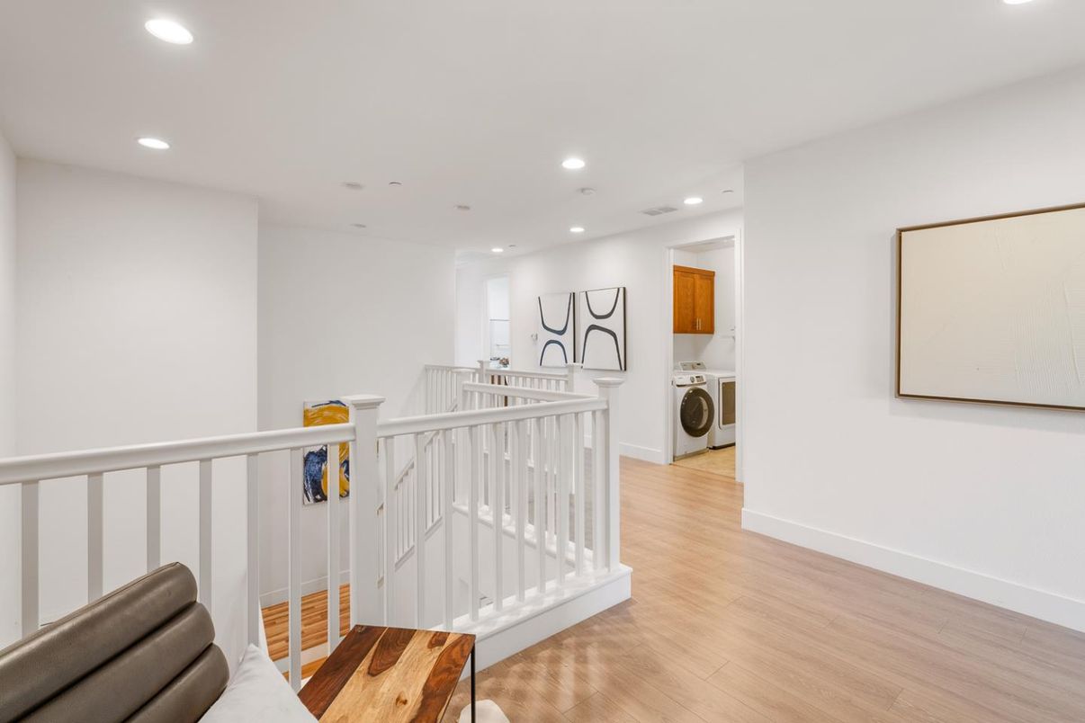 Interior, Recessed Lighting, Utility Closets, Washer, Wood Texture Flooring