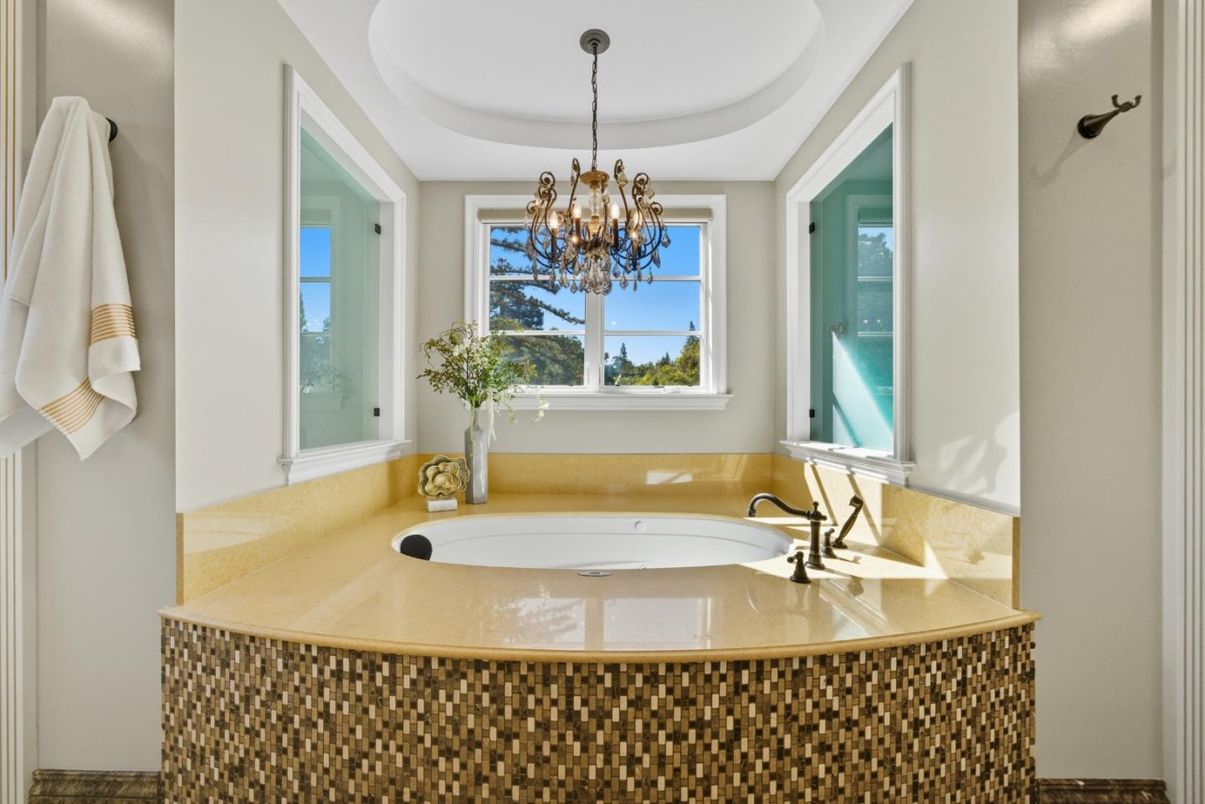 Bathroom, Chandelier, Interior