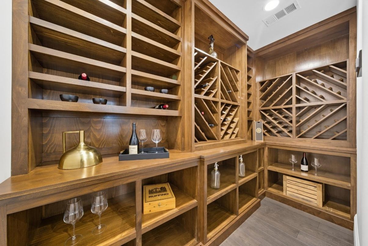 Interior, Recessed Lighting, Wine Storage, Wood Texture Flooring