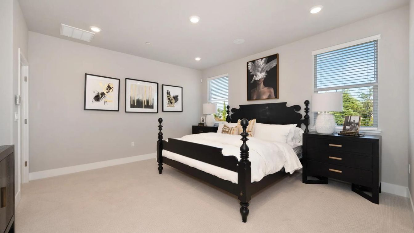 Bedroom, Interior, Recessed Lighting