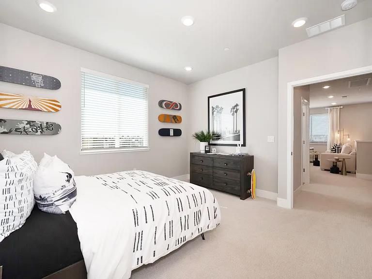 Bedroom, Interior, Recessed Lighting
