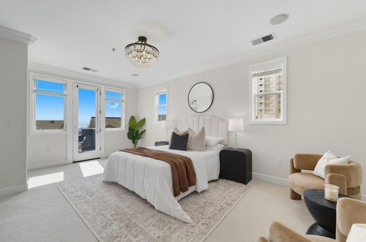 Bedroom, Chandelier, Interior