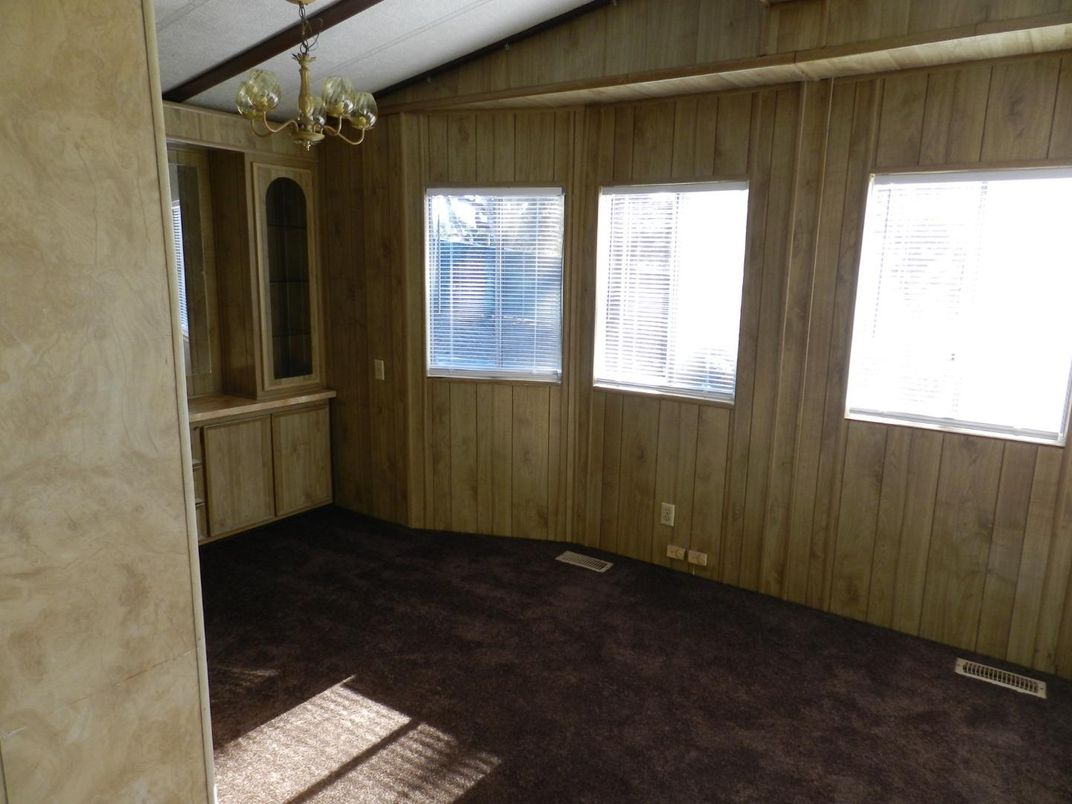 Chandelier, Empty room, Interior, Wooden Walls