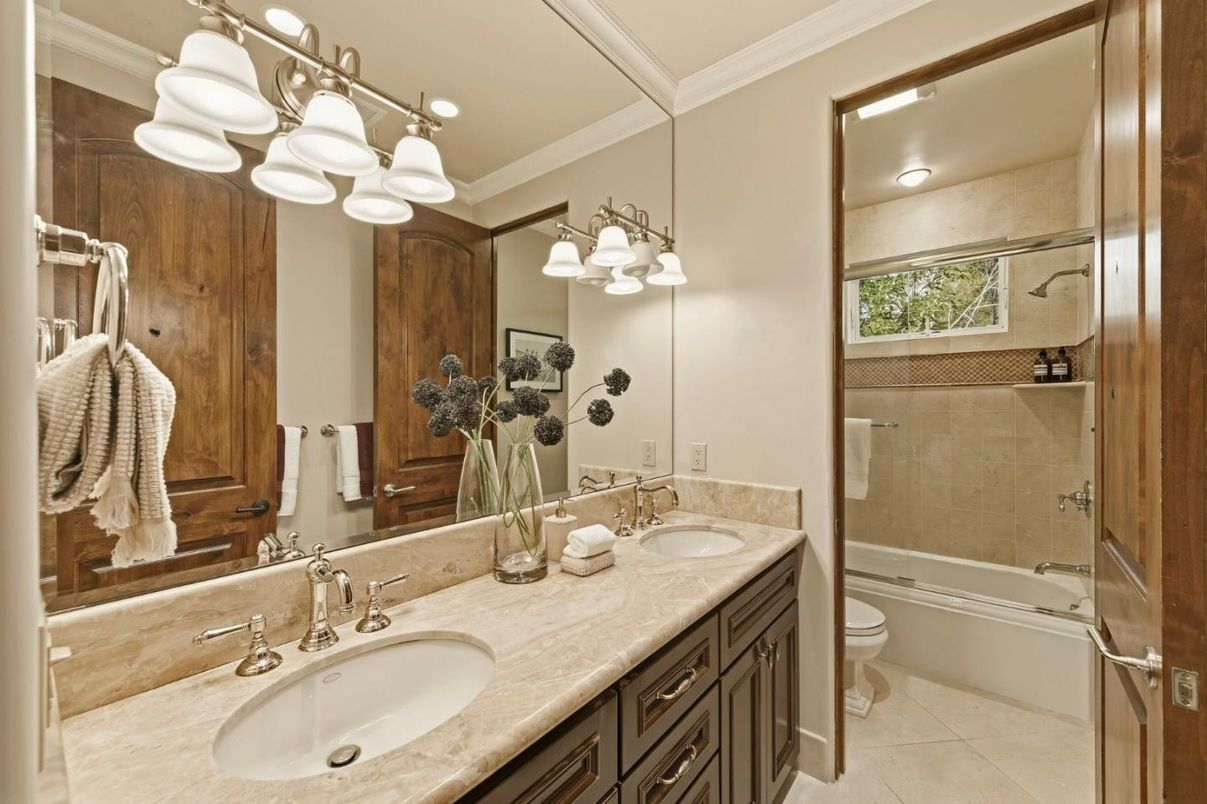Bathroom, Dual Sink Vanities, Glass Shower, Interior