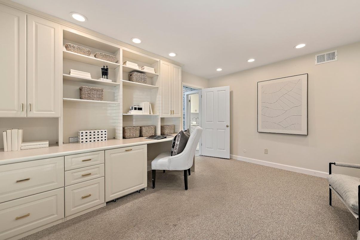 Home Office, Interior, Recessed Lighting