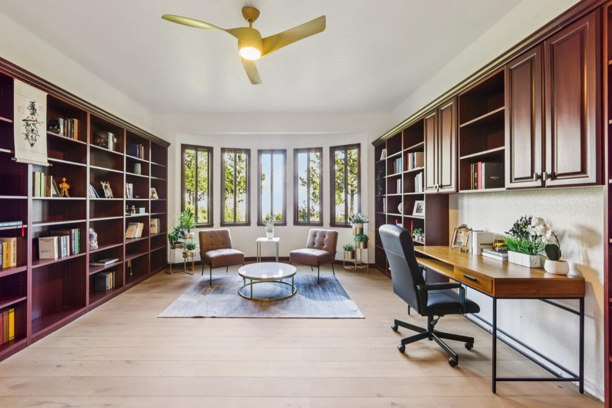 Home Office, Interior, Wood Texture Flooring