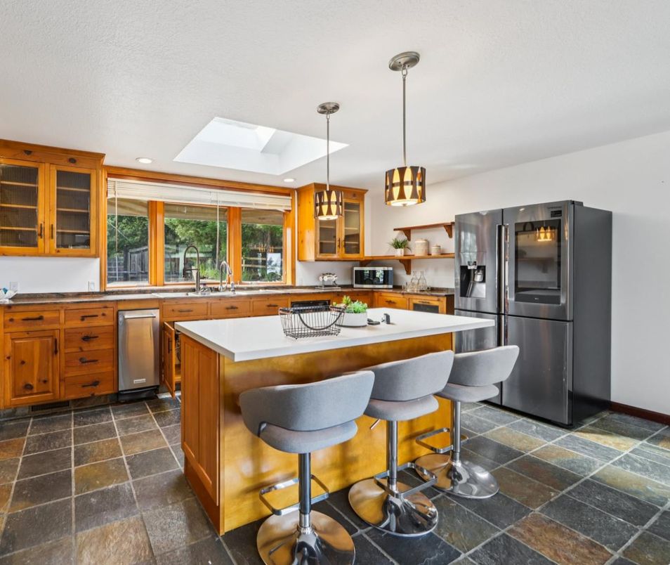 Interior, Kitchen, Pendant Lights, Recessed Lighting, Stainless Steel Appliances