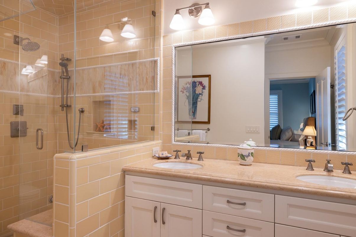 Bathroom, Dual Sink Vanities, Glass Shower, Interior