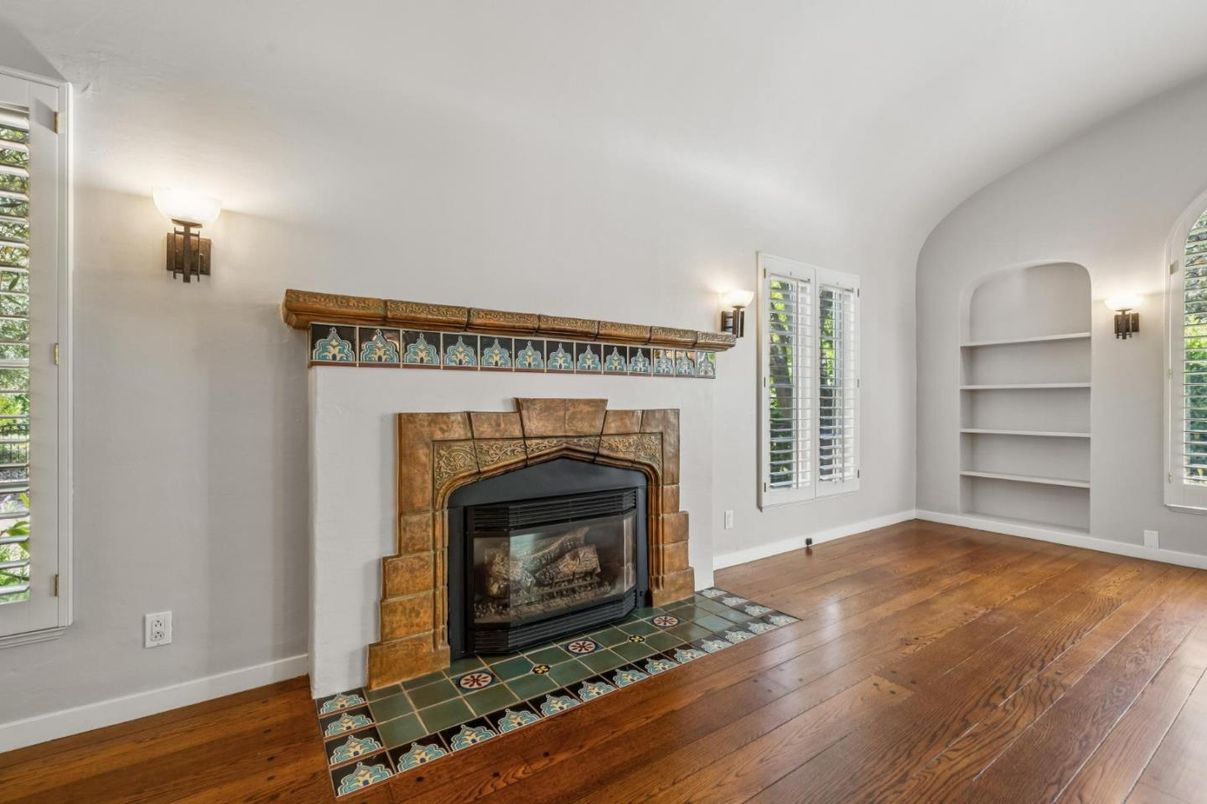 Fireplace, Interior, Wood Texture Flooring